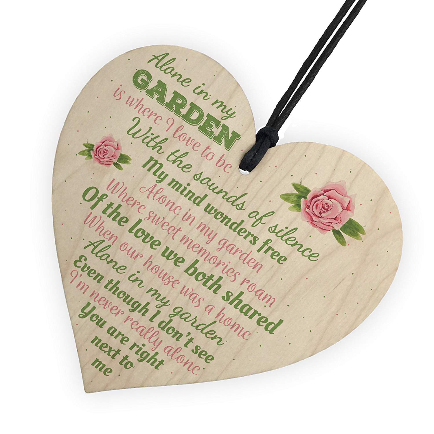Red Oceam My Garden Novelty Hanging Heart SummerHouse Memorial Sign Garden Shed Gifts For Women