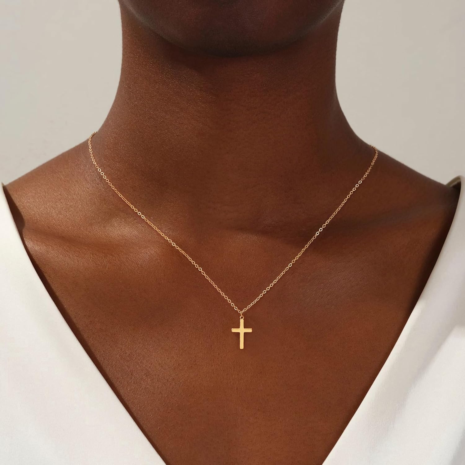 Cross Necklace for Women, 925 Sterling Silver or 16K Gold Plated Cross Pendant Necklace Dainty Non-Tarnish Faith Jewelry Christmas Christian Gifts - Image 2
