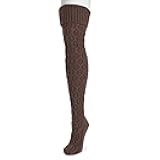 womens Women's Chunky Cable Over the Knee Socks