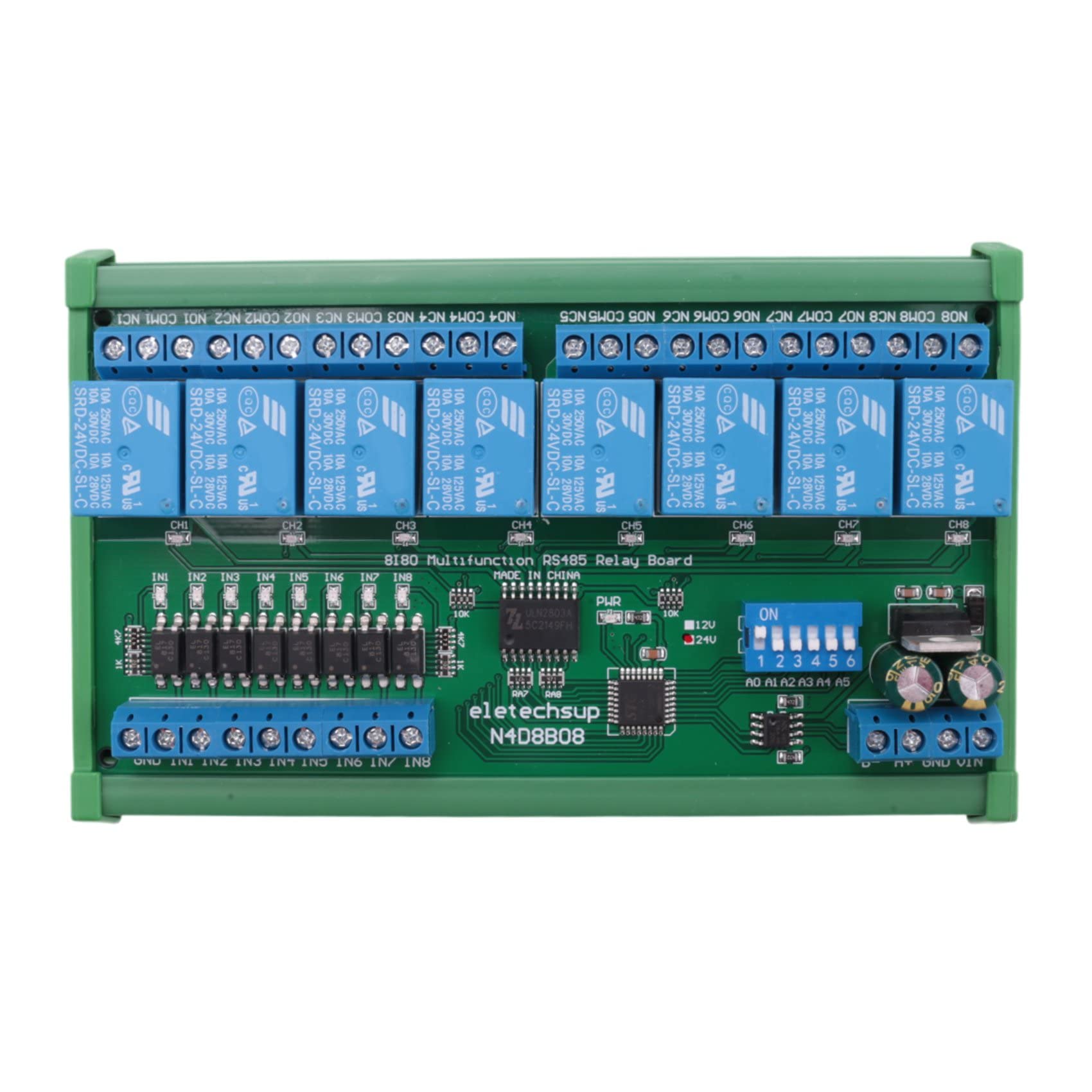 Boîtier Rail DIN35 Modbus RTU pour Centraliser la Commande Relais PLC