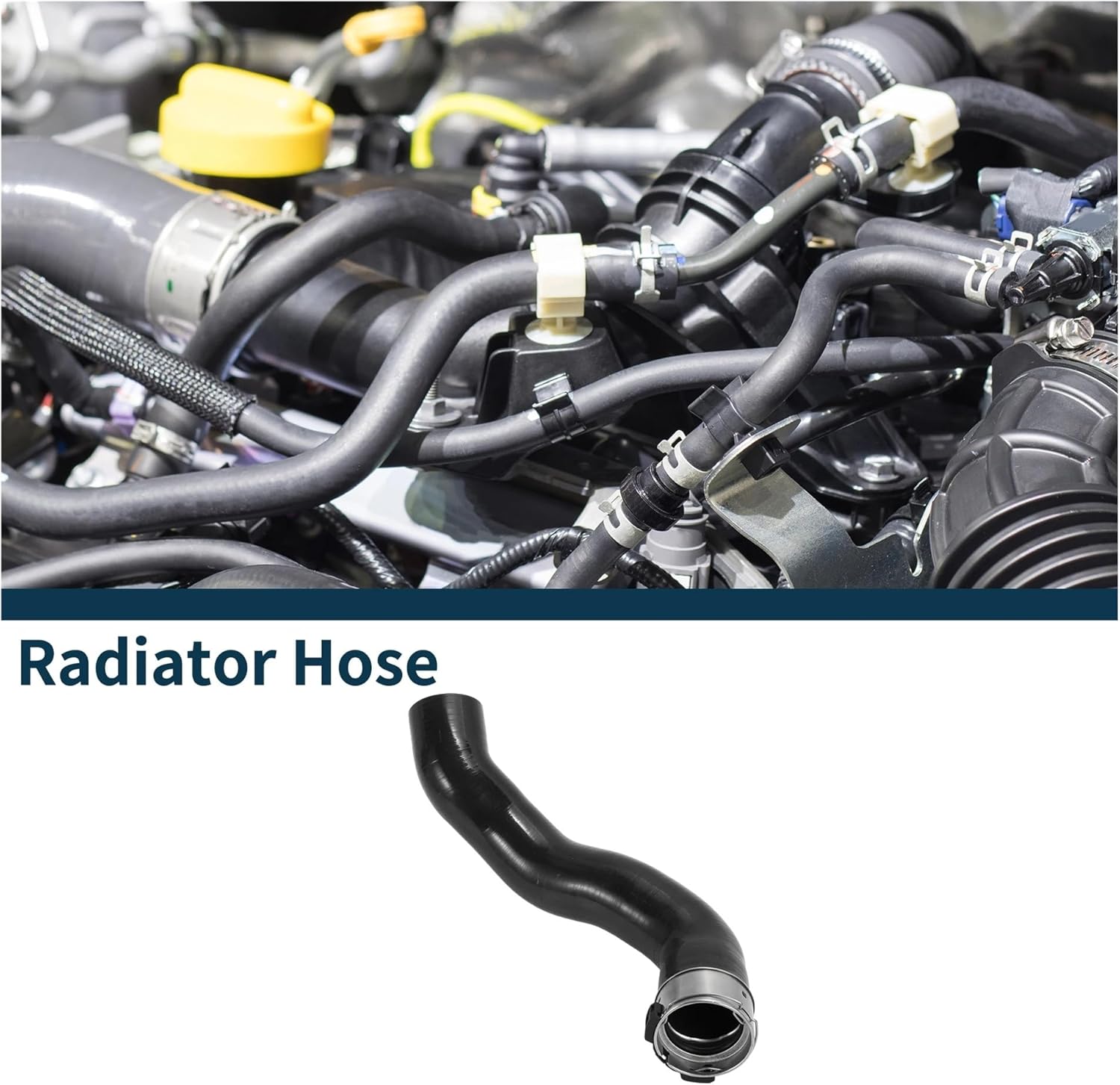 Radiator Hose Heater Hose Compatible with Dacia Duster 2019- No.144607725R Rubber Turbocharger Hose Black 1 Pc