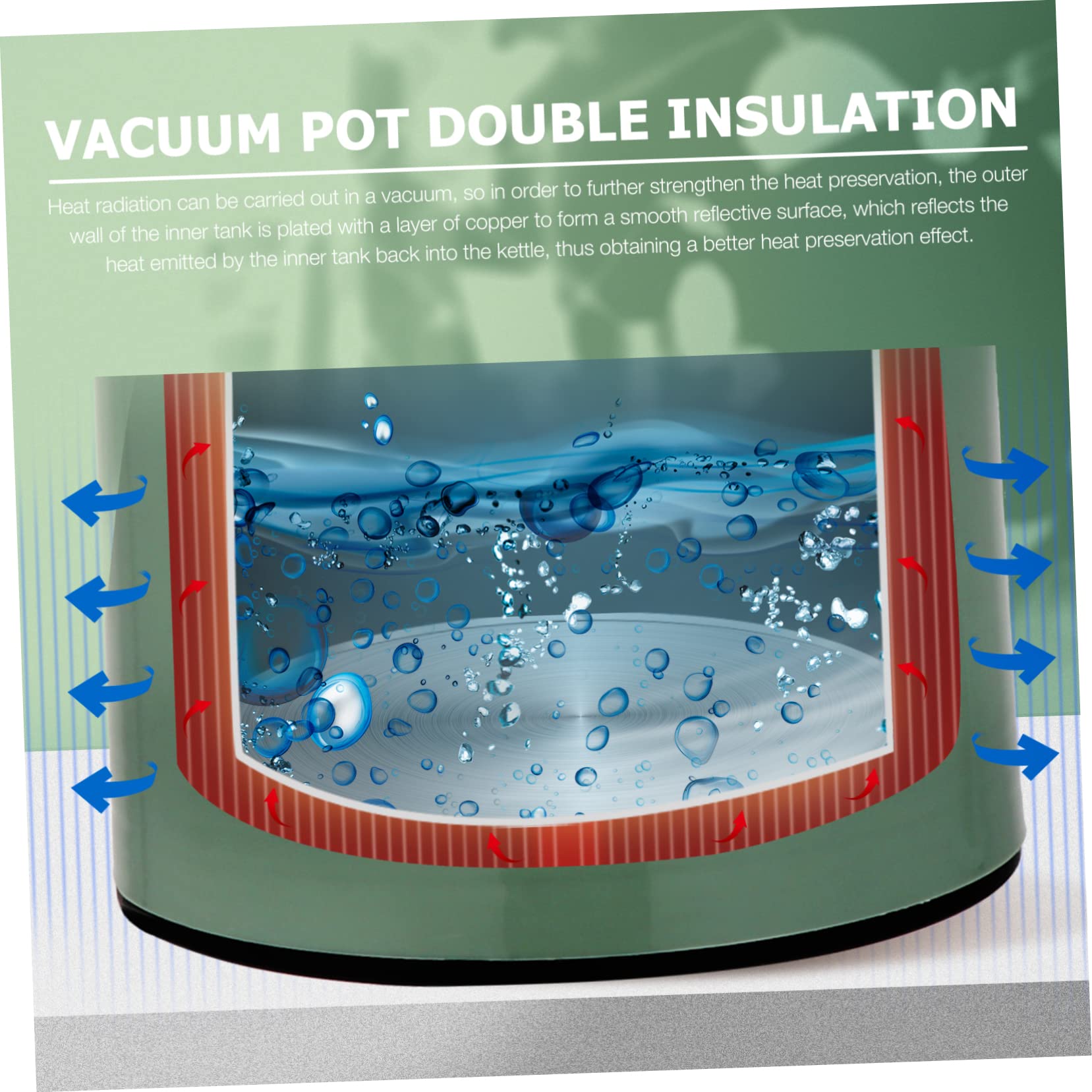 PRETYZOOM 2 Frascos Térmicos Con Aislamiento Vacío Garrafas De Vacío Café Aislado Té Eléctrico Hervidor Térmico Jarra De Agua Caliente Tetera Hervidor De Agua Botella Térmica De