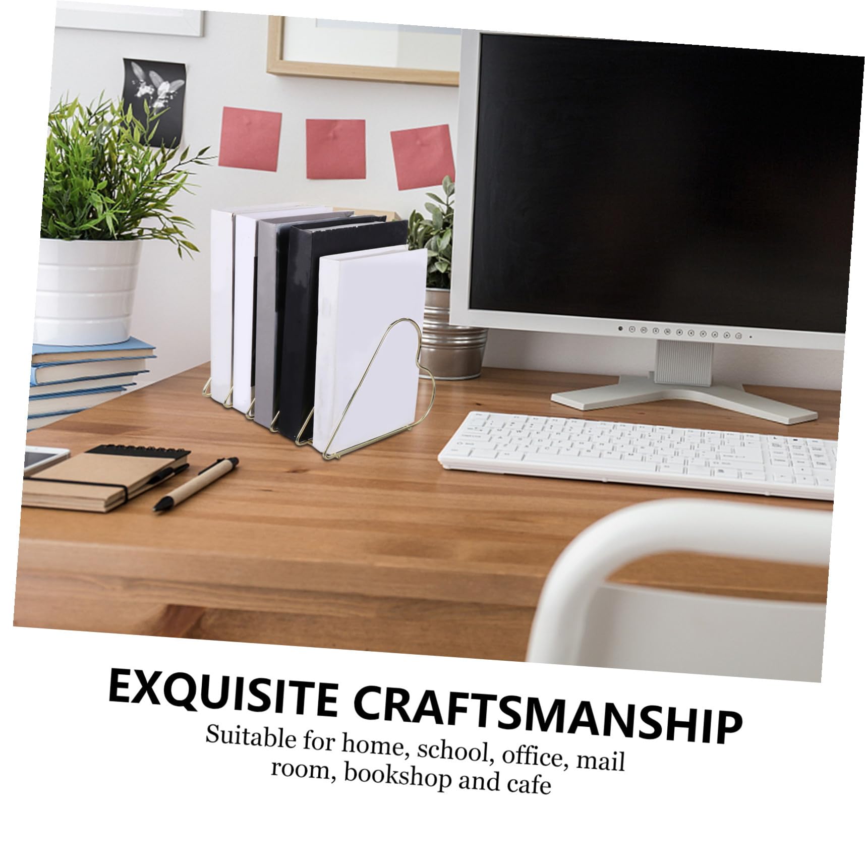 STOBOK 1pezzi Portalettere in Ferro Battuto Organizzatore di Riviste per Ufficio Contenitore per Documenti e Biglietti Design Elegante e Resistente