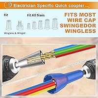 Vista 5 de Luckyway - Pelacables para taladro con herramienta profesional de pelado y torsión de cables, herramienta de torsión de cables para taladro