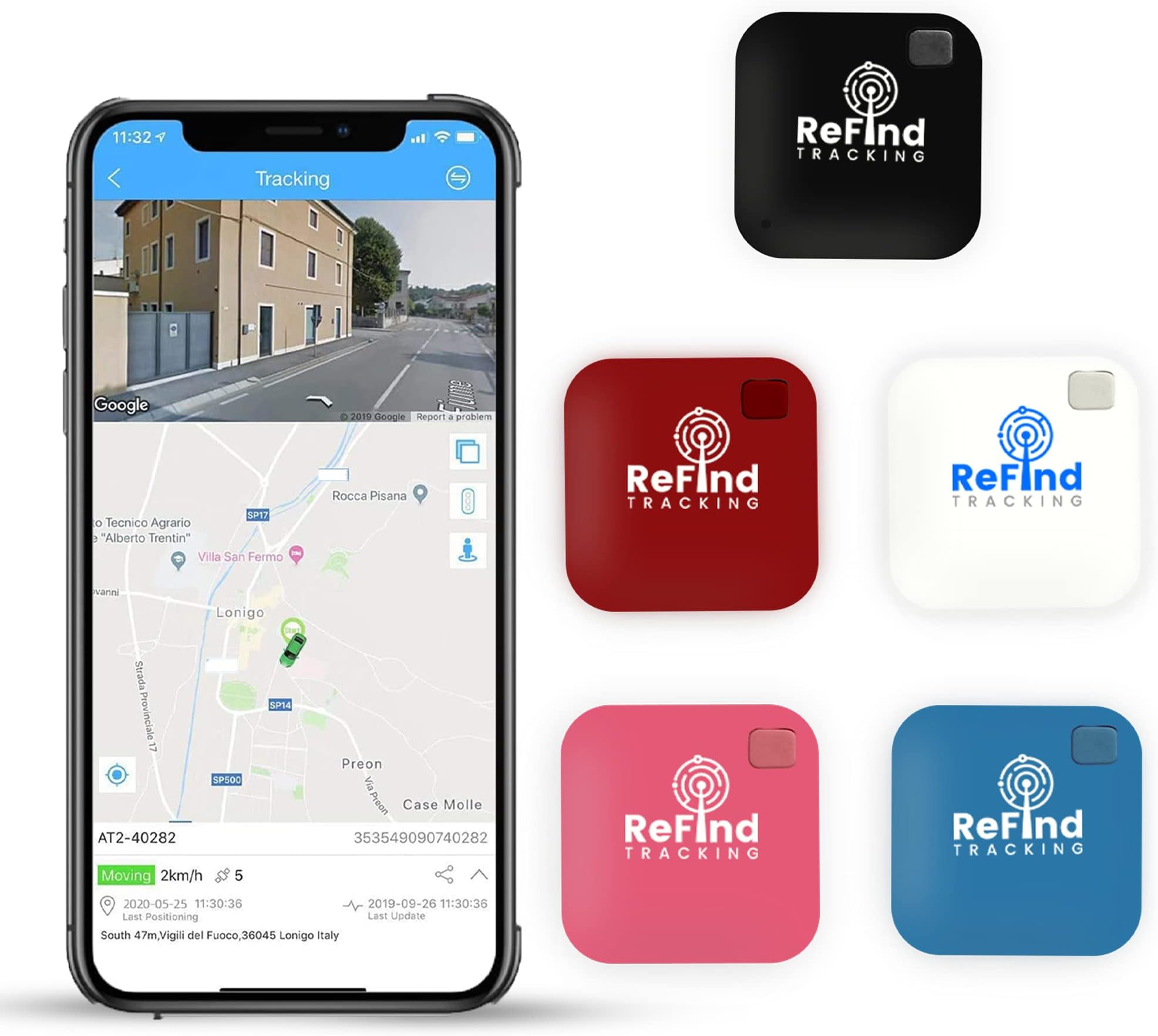 ReFind R1 Smart Tracker. Mini GPS Tag, Live Tracking on Free App Bluetooth 5.0. Key Finder, Tracker For Luggage, Item Finder, Dog & Cat Tracker. Compact AIR I TAG For iPhone, Android, Samsung (White)