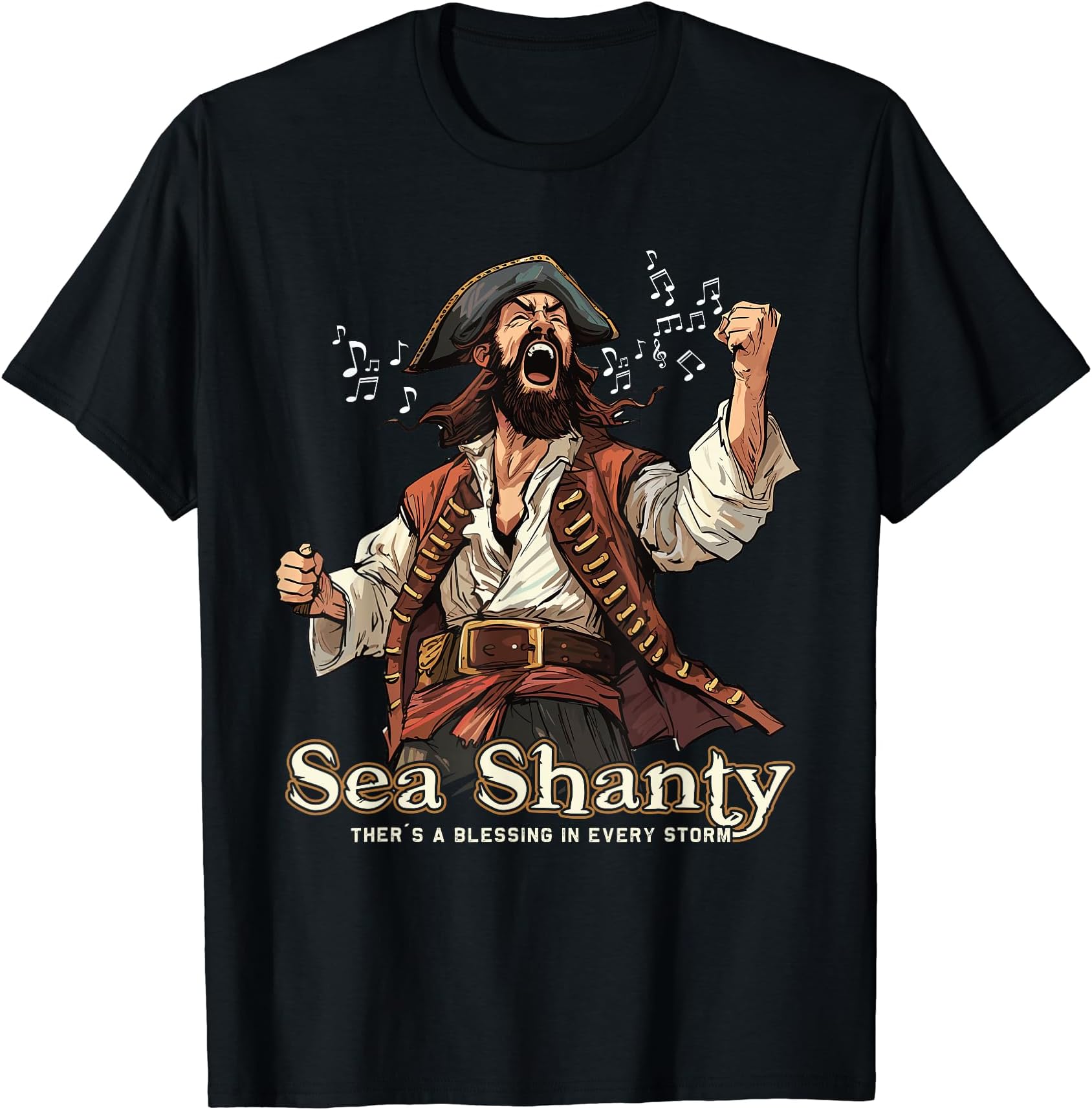 sing sea shantie Design for loves singing boating sea shanty T-Shirt