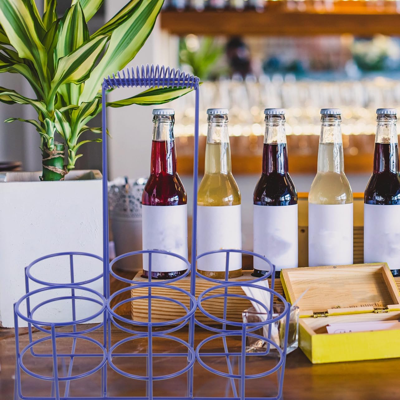 MERRYHAPY Portable Beer Bottle Organizer Beer Holder for Bar Ktv and Outdoor Events