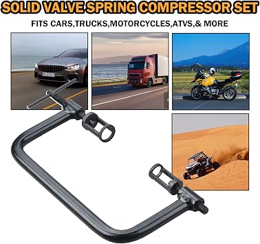 12Pcs Valve Spring Compressor tools Kit, Auto Compression C-Clamp Tool Service Set with Valve Lapping Grinding Stick Tool, for Motorcycle, Car, ATVs, Trucks