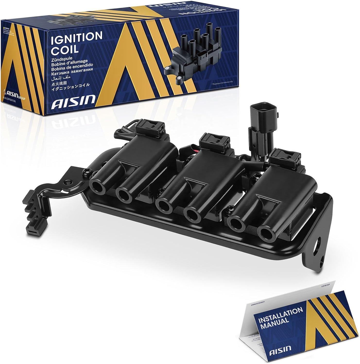 AISIN AFTERMARKET ESCAZ-00403 Ignition Coil - Compatible with Hyundai Tucson 2005-2009 2.7L, Kia Sportage 2005-2010 2.7L