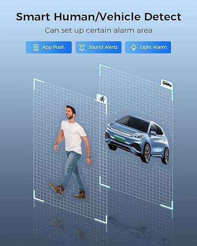 Miniatura 6 de 4K HD + 121 de visión ampliaHiseeu 12MP NVR 12 cámaras de seguridad 4K PoE, disco duro de 4 TB para vigilancia del hogar al aire libre e interior,
