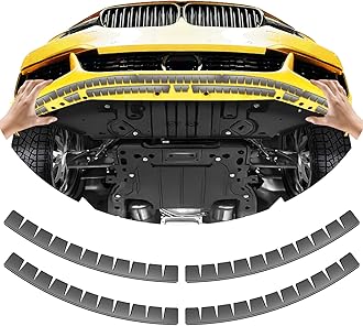 Car Front Bumper Scrape Guard 4 Pack Universal Black Bumper Lips Scrape Guard Car Under Bumper or Anti-Scratch DIY Car Bumper Protector for Lowered Cars, Sport Cars and SUV, WT 11-TOOTH