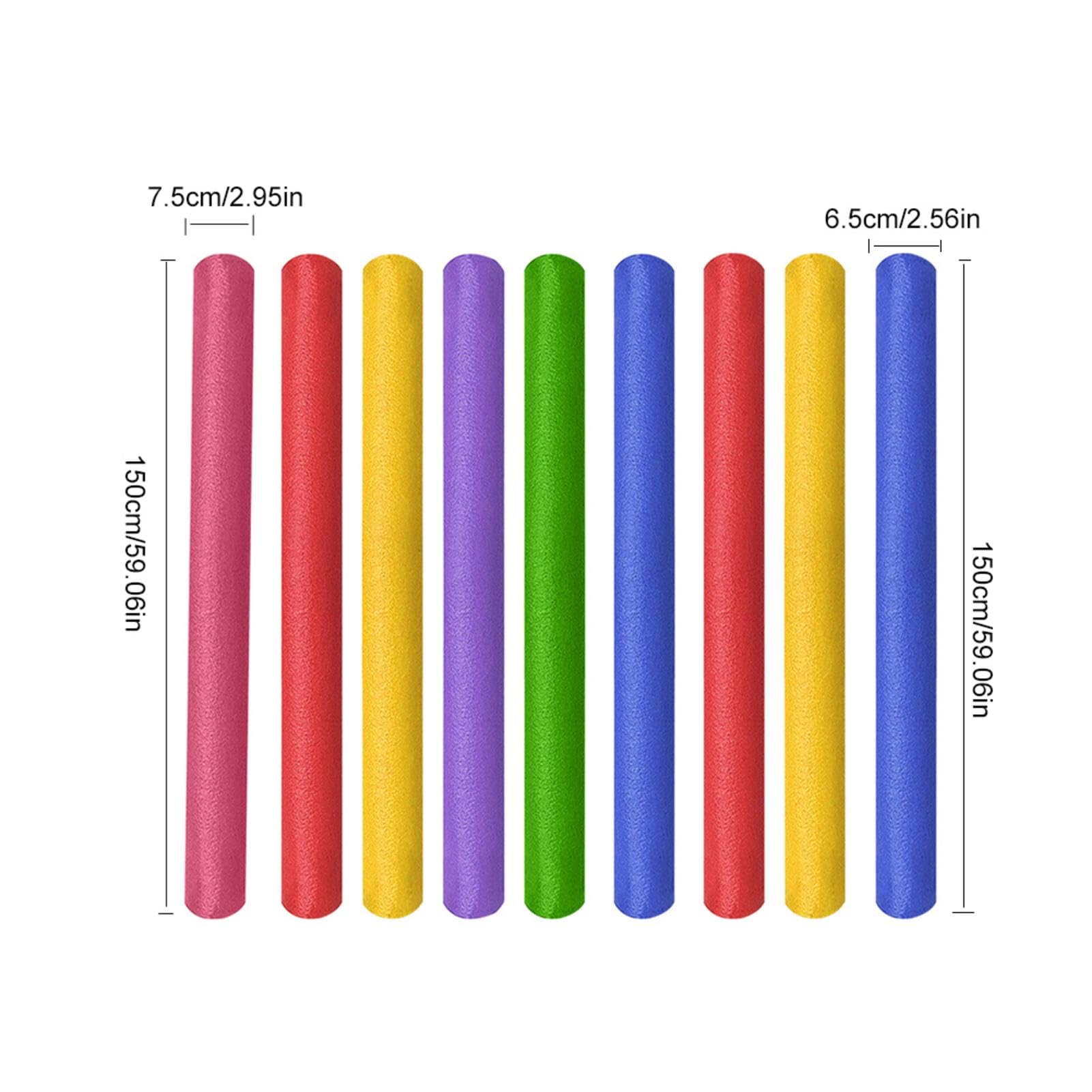Generic 60 Inch Pool Noodles, Floating Swimming Pool Noodles Foam Tube,Noodles for Swimming Pools, Colorful Buoyancy Stick, Solid Foam Stick, Swimming Aid for Adults and Children, MT2I75DU9E64QFA8
