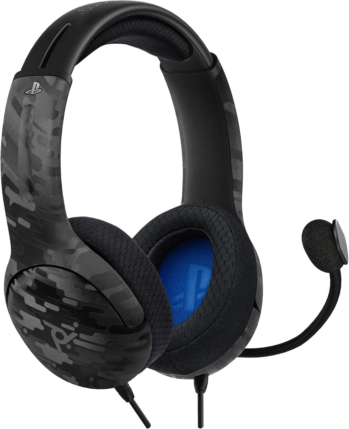 PDP Gaming LVL40 Wired Headset With Noise Cancelling Microphone: Black Camo, PS5/PS4 (Renewed)