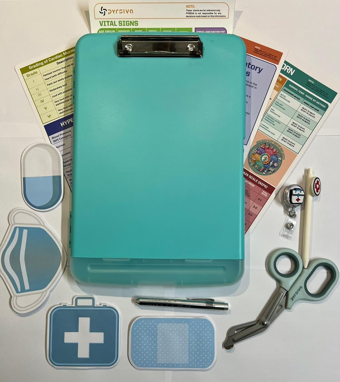 Nursing Kit For Work - Includes Trauma Shears, Clipboard, Badge Reel, Pen Light, Sticky Notes & More - View #3