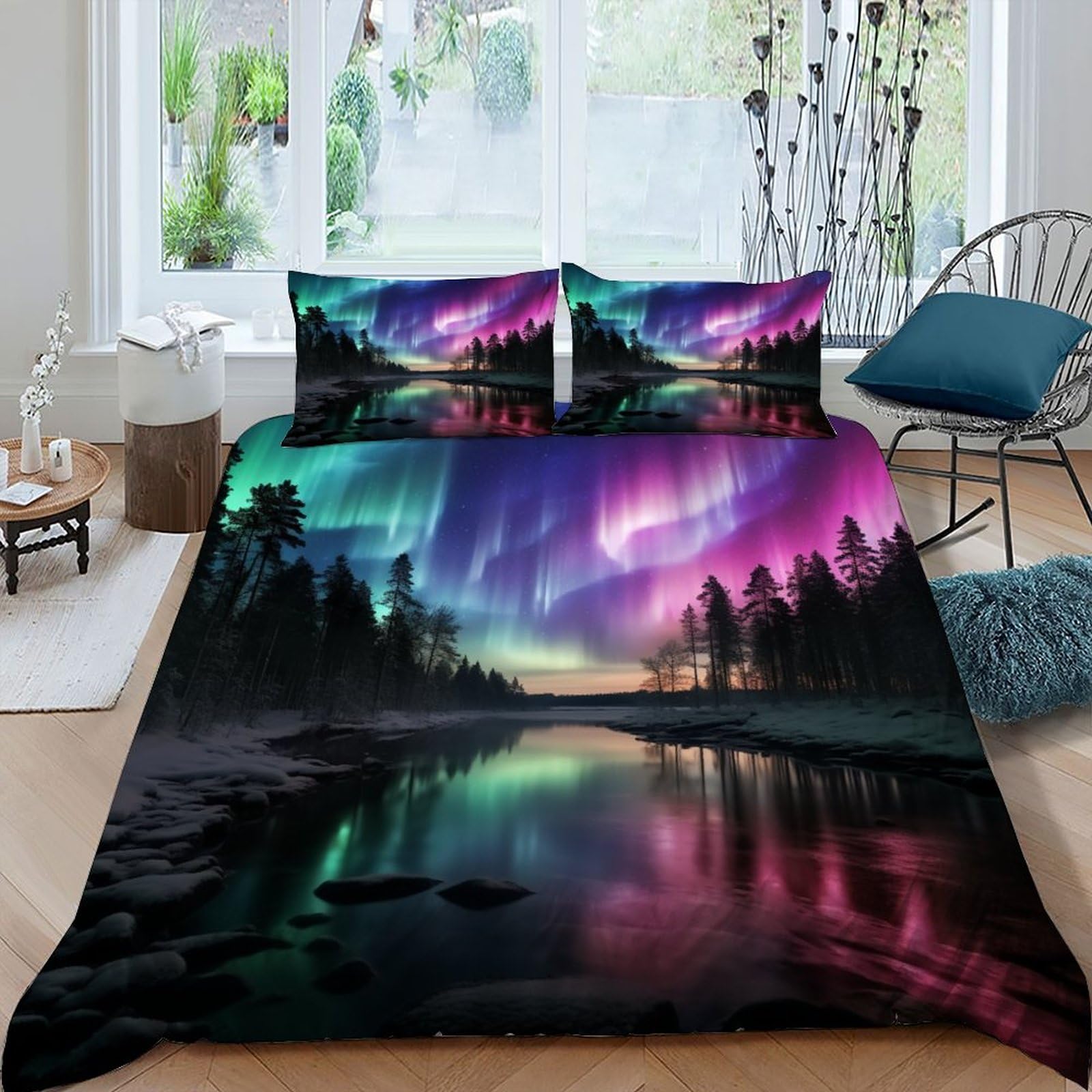 Housse de couette microfibre anti-plis parure de lit 220x240cm