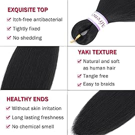 Alrence Pre Stretched Braiding Hair Long Braid 12 Inch 8 Packs Professional Braiding Hair Extensions Synthetic Crochet Twist Braids (12 Inch, 2)