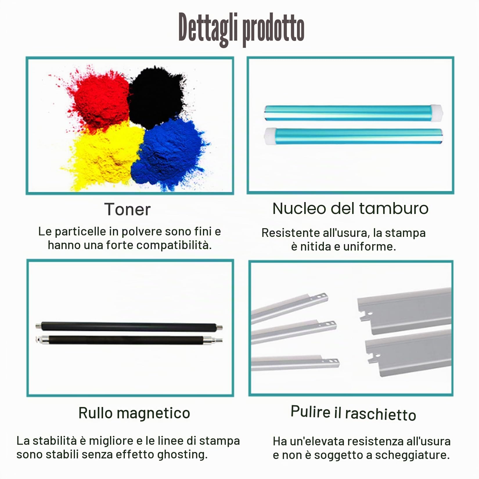 ULUCAN Cartuccia Toner Compatibile Senza Chip per Xerox C230 C235 Cartuccia Toner Ad Alta capacità A 4 Colori Sostituzione per Xerox C230 C235, Accessori per Stampanti,4 Colors-4 Pack