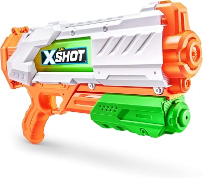 XSHOT Fast-Fill Medium Water Blaster من ZURU، مسدس مائي للصيف، ألعاب مائية XSHOT، مسدس رش مملوء بالماء في ثانية واحدة فقط! لعبة مائية كبيرة للأطفال والأولاد والمراهقين والرجال متوسطة الحجم