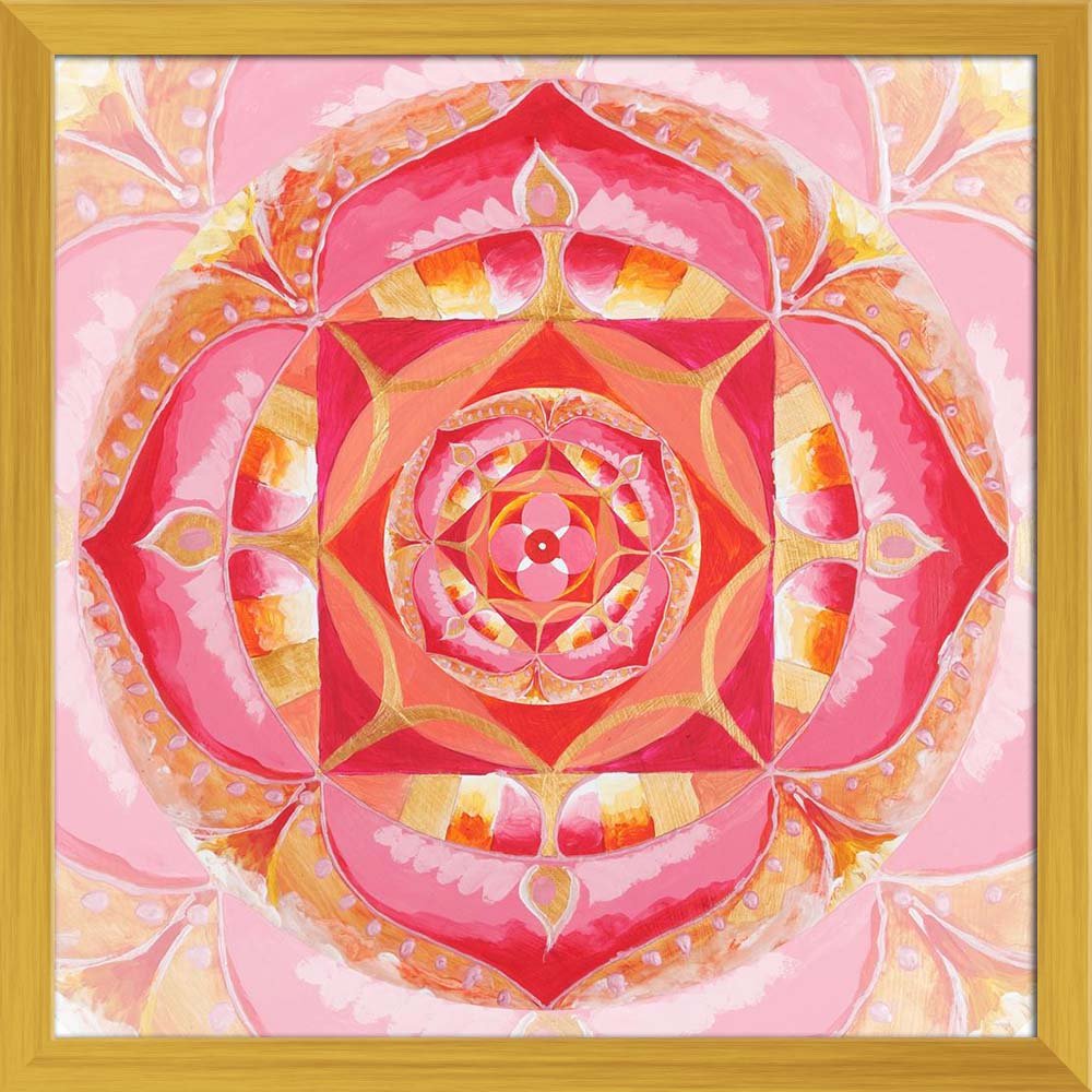 Pitaara Box Mandala Of Muladhara Chakra | Canvas Painting for Bedroom & Living Room | Golden Frame | 12 x 12 inch (30 x 30 cms) Pitaara Box Mandala Of Muladhara Chakra | Canvas Painting for Bedroom & Living Room | Golden Frame | 12 x 12 inch (30 x 30 cms)