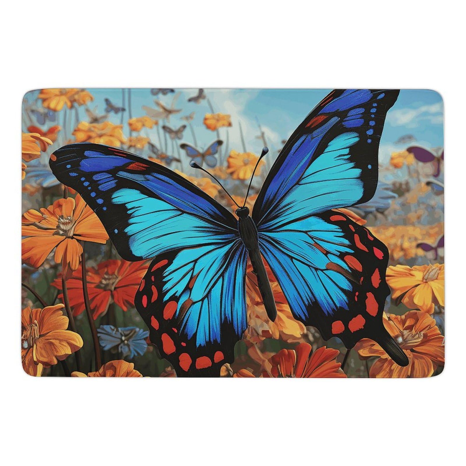 Grand tapis de sol en peluche douce lavable fini les pieds froids