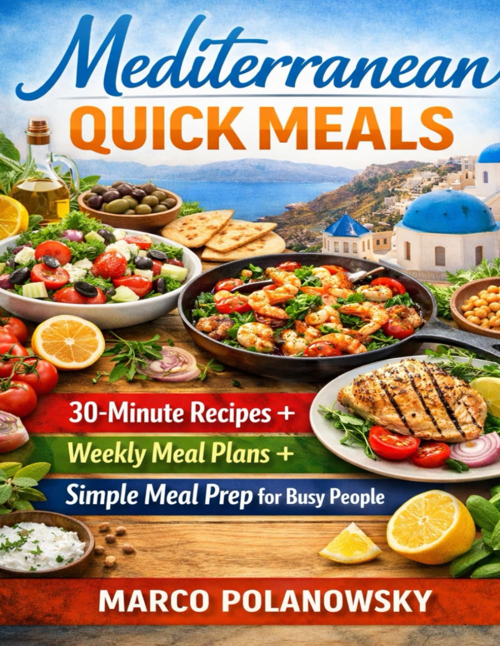 Mediterranean Quick Meals: 30-Minute Recipes + Weekly Meal Plans + Simple Meal Prep for Busy People