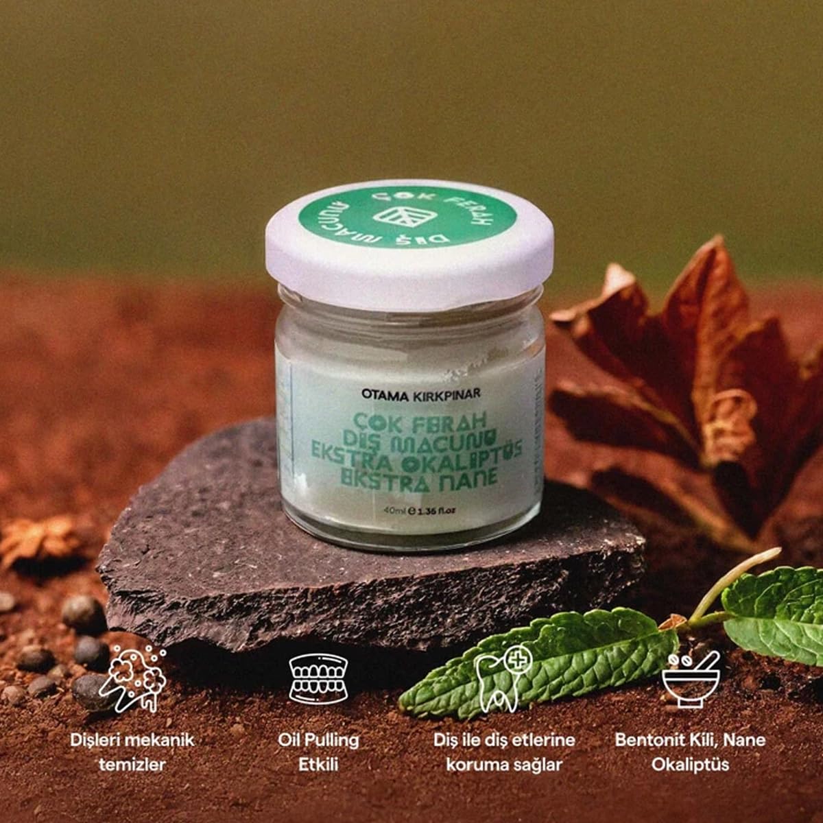 Otama Kırkpınar Doğal Vegan Diş Macunu Çok Ferah 40 ML
