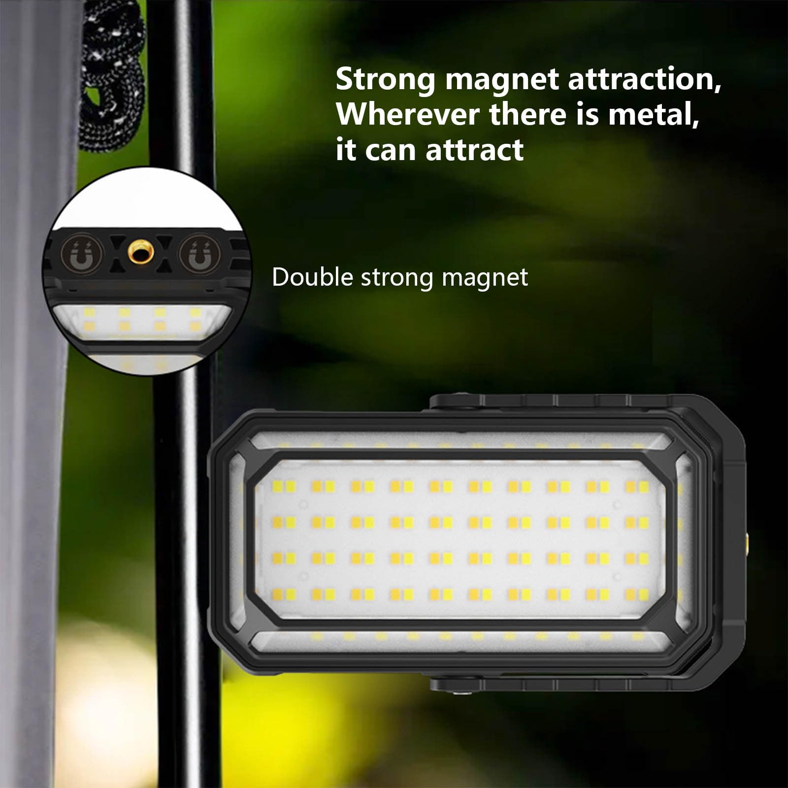 Lanterna da campeggio ricaricabile, 10000 mAh, dimmerabile, con 12 modalità, display LCD ad alta luminosità, luce tenda per interruzioni di corrente, uragano, escursionismo, pesce, emergenza