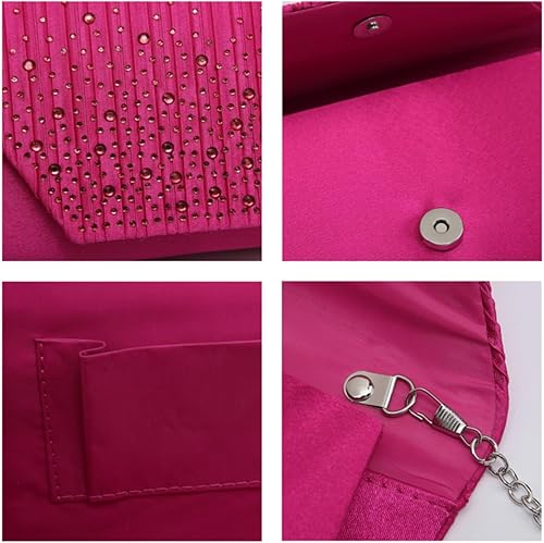 Miniatura 6 de Dasein - Bolsos de mano para mujer, para bodas, carteras para fiestas, bolsos de mano tipo clutch para cócteles, graduación, formales con strass y