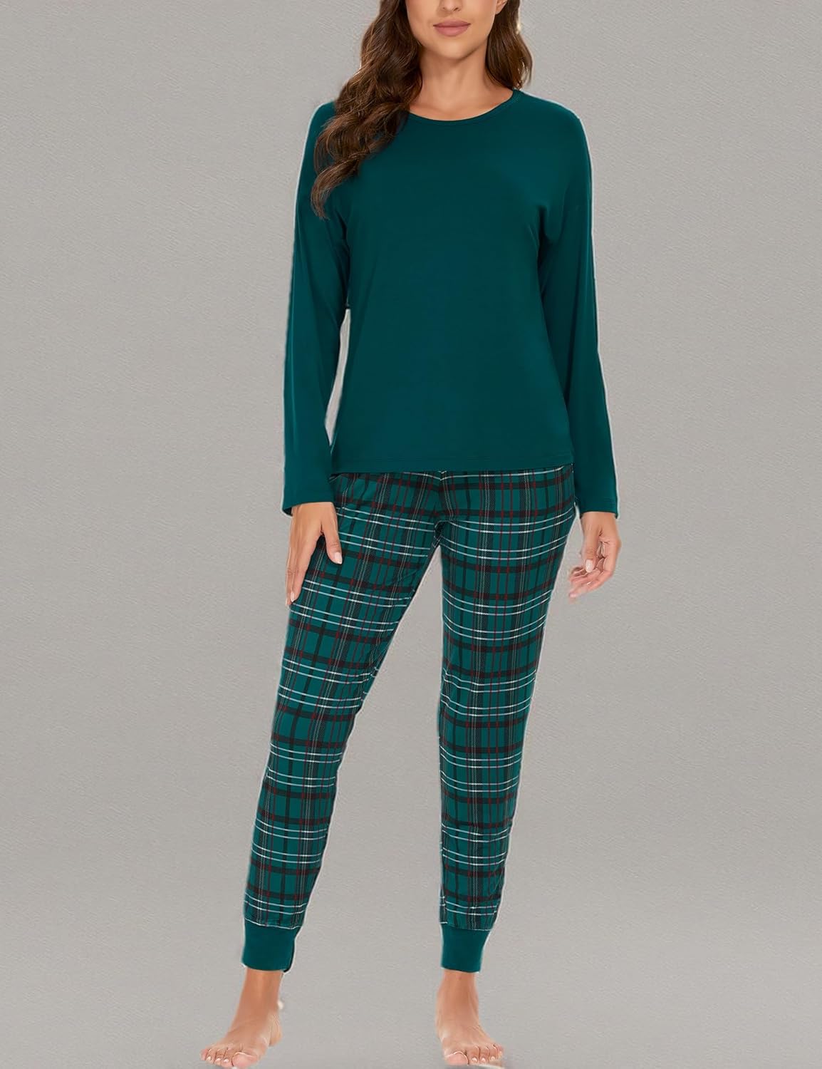 GYS Women's Pajama Sets Bamboo Viscose Long Sleeve Sleepwear with Pants Soft Pjs Lounge Set Ladies Loungewear - Image 6