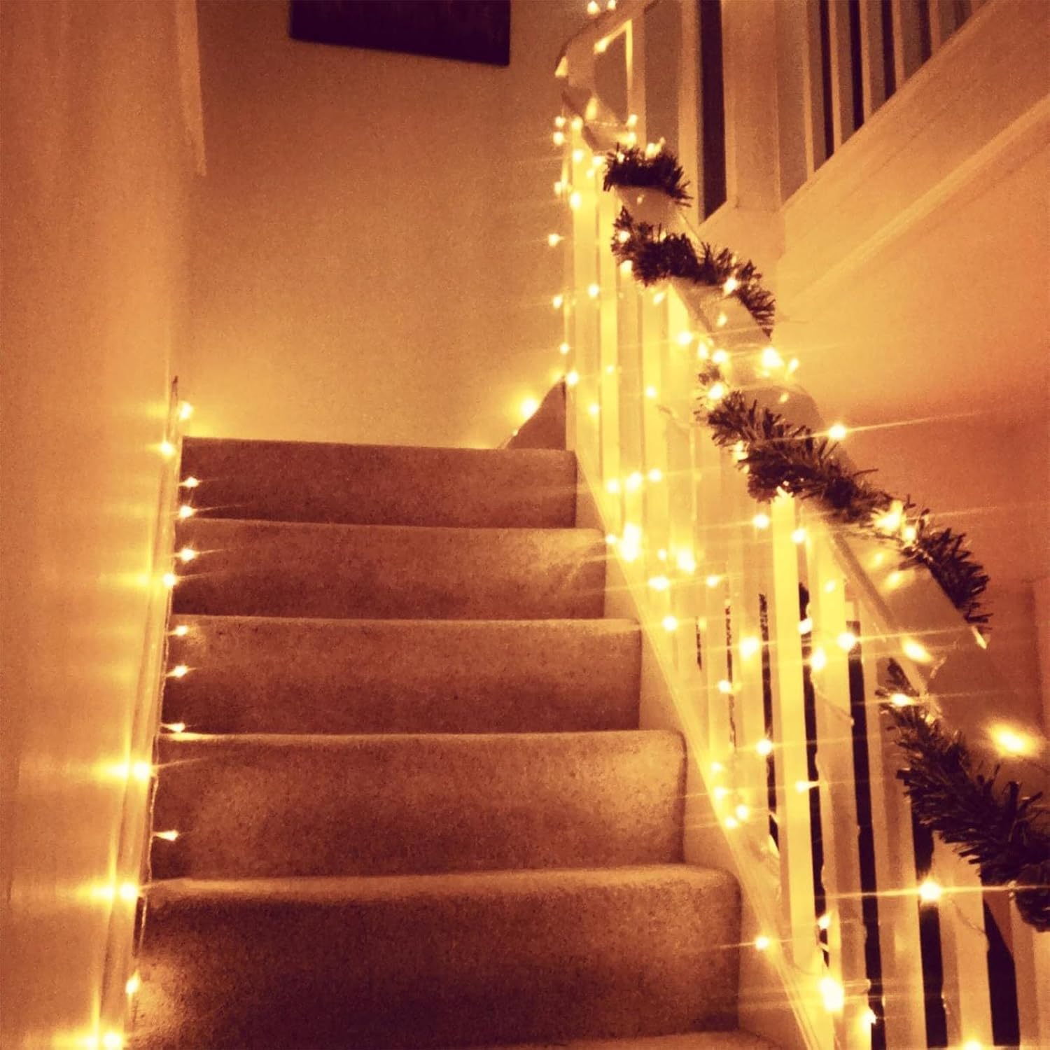String Lights Battery Operated, 33 Ft 80 LED Christmas Lights