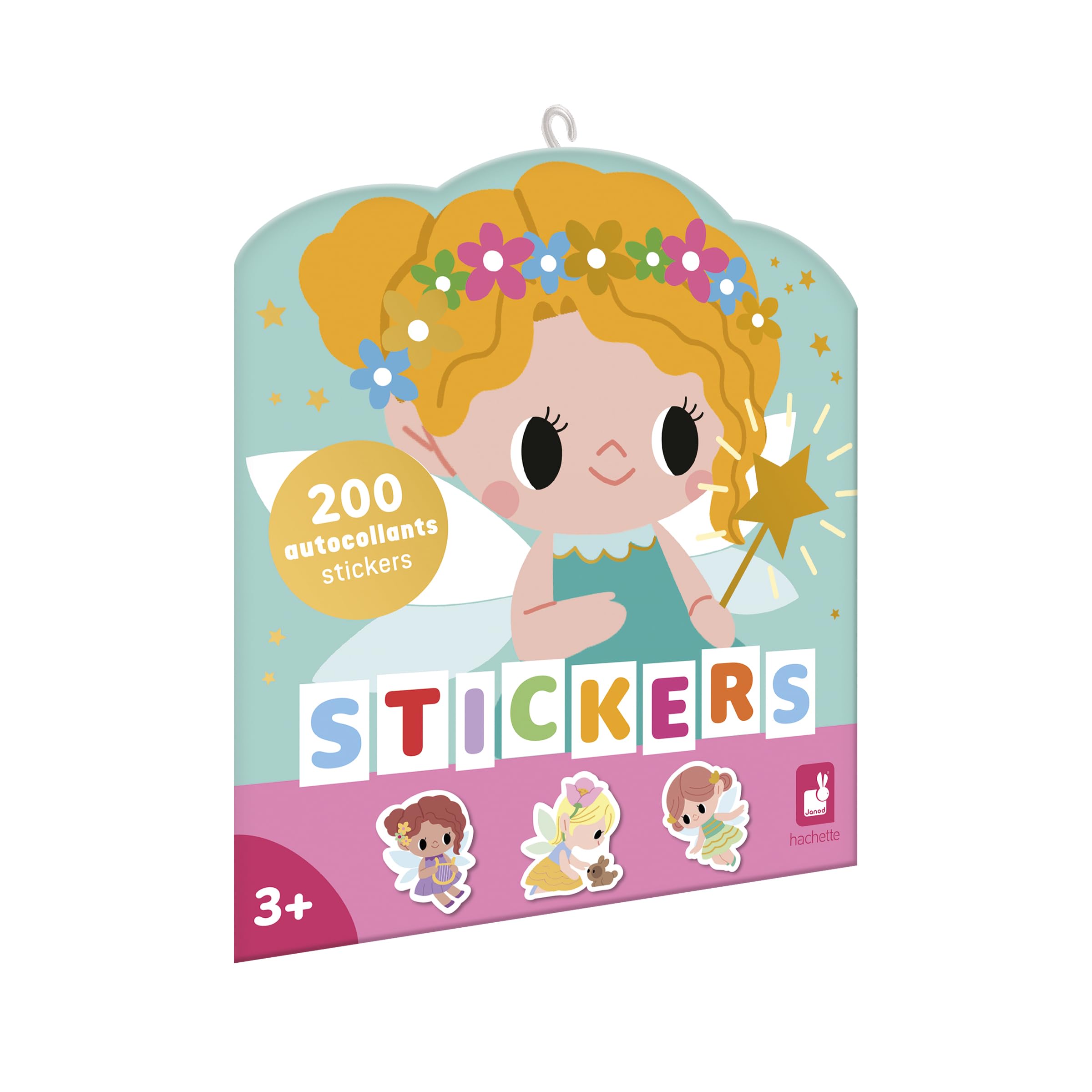 Janod, 200 stickers pack, Stickers Autocollants, Fairy Theme, From 3 Years and Up, Creative Leisure for Children