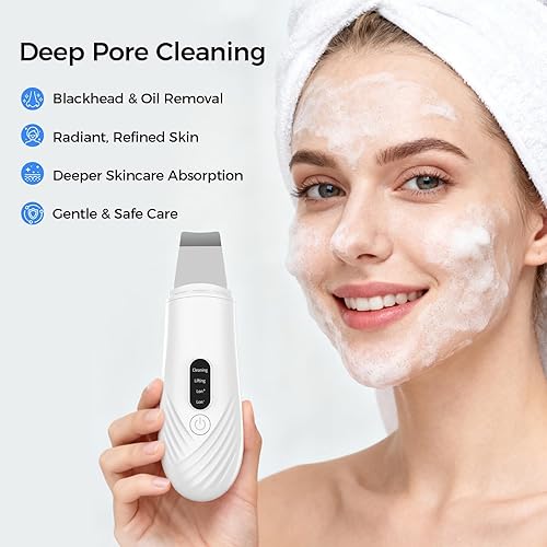 Miniatura 2 de Espátula facial para exfoliar la piel, herramienta removedor de puntos negros para limpieza profunda facial, limpiador de poros con 4 modos,
