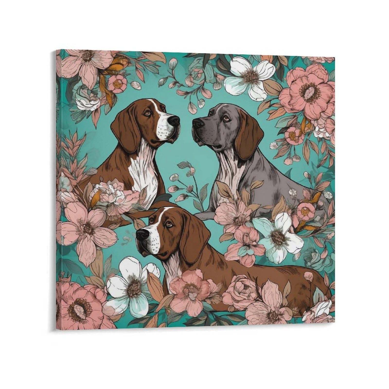 Animal Canvas Wall Art for Bedroom 12x12inch(30x30cm) Canvas Prints Artwork for Walls Modern Picture Artwork Painting for Living Room Aesthetic Wall Paintings for Bathroom Kitchen Office Decor