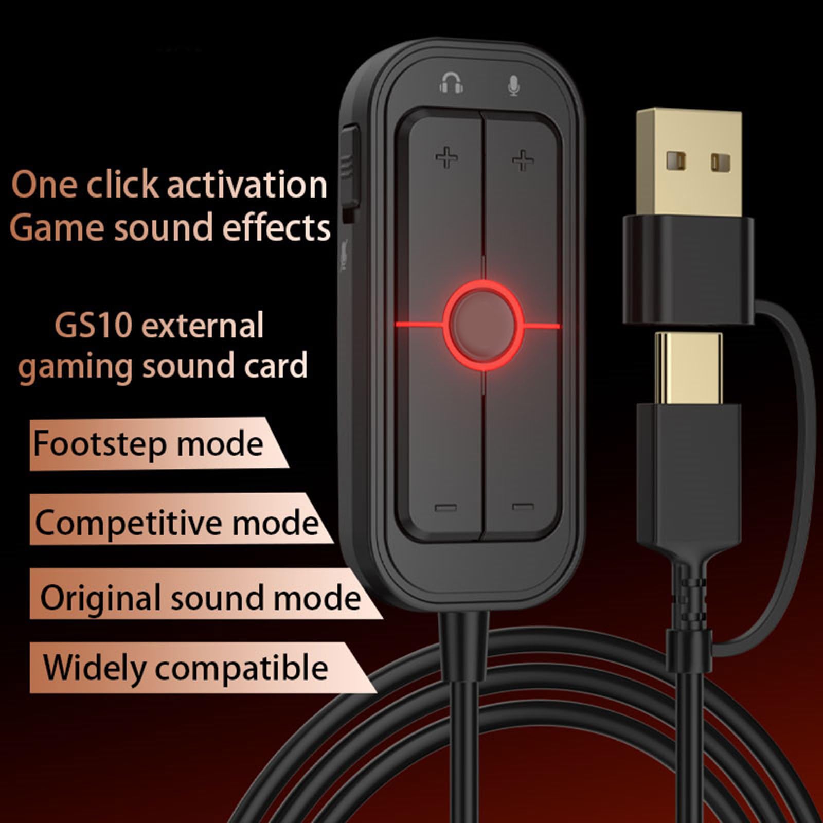 Scheda audio USB indipendente esterna con modalità Footstep, competitivo e originale Scheda esterna