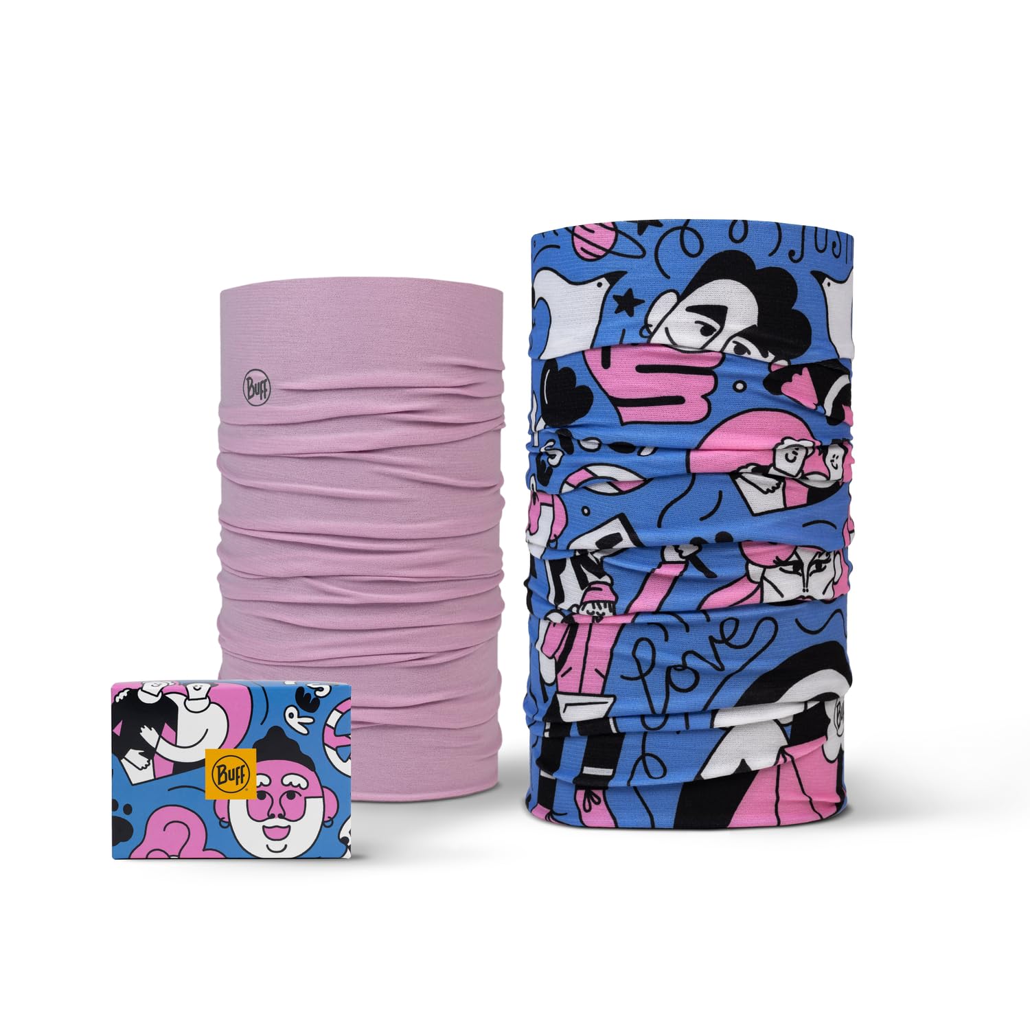 Buff®| Braga de cuello Pack Regalo Hombre Mujer Adulto Flexible, Proteccion UPF50, Ligera, Elastica, Material Reciclado, Deporte, Verano, Talla Única