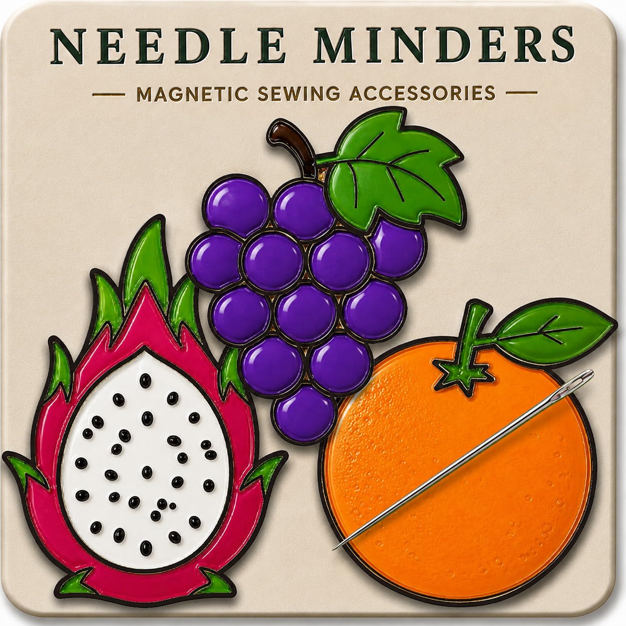 Kraftex Magnetic Needle Minder. Needleminder for Embroidery &amp; Sewing. Cute Needlepoint Accessories. Magnetic Needle Holder for Cross Stitch. Cute Magnet Pin Gift