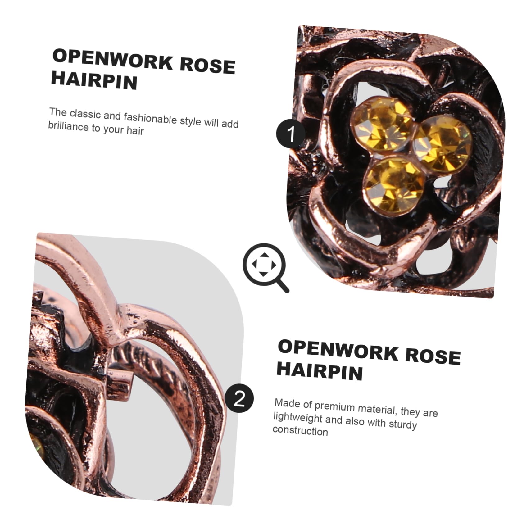 minkissy 36pezzi Clip Per Vintage Con Design Rosa Mini Artigli Per Donne e Ragazze Accessori Eleganti Per Ogni Occasione Facili Da Usare e Resistenti Perfetti Per Lunghi