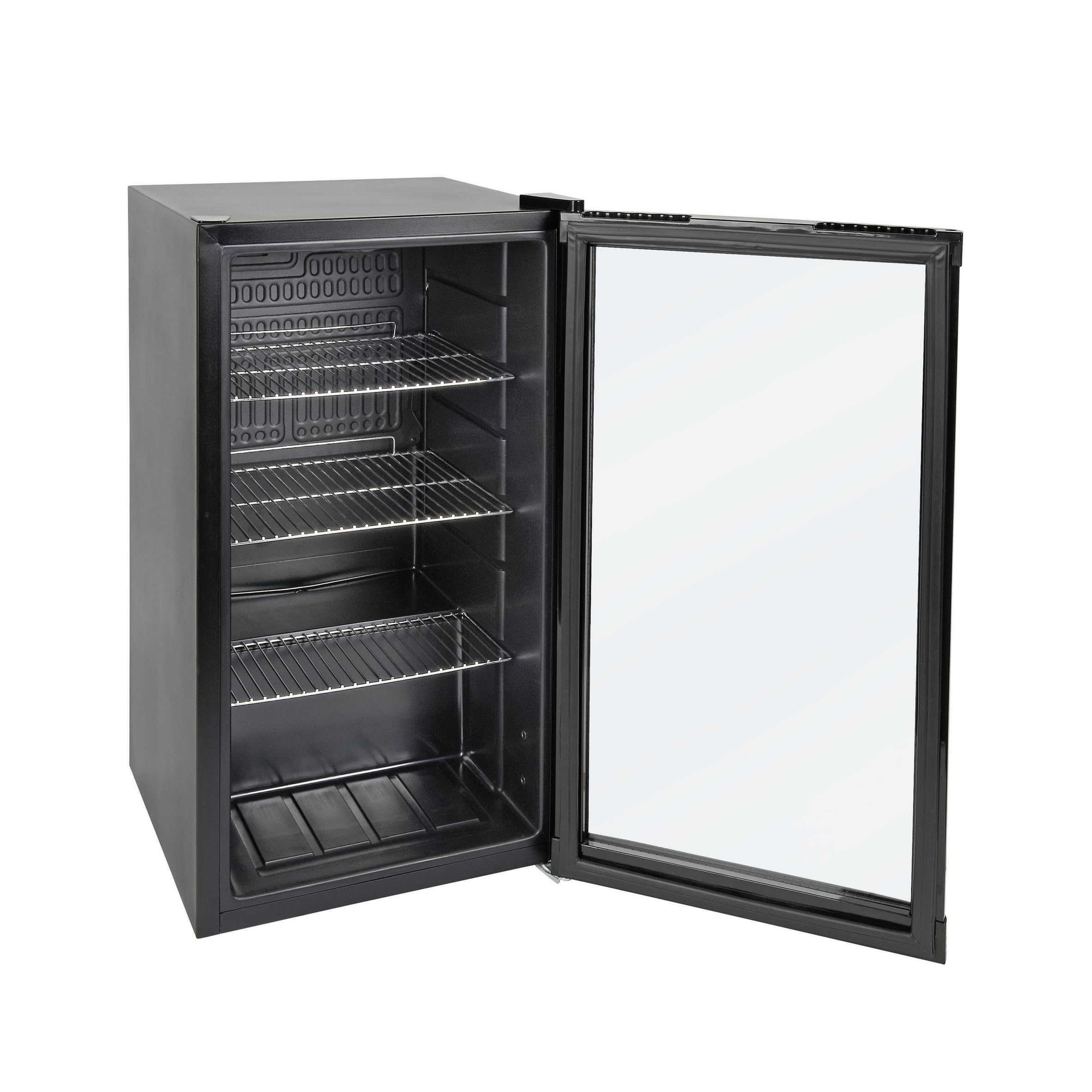 METRO Professional Mini Frigorífico GPC 1088, nevera pequeña con puerta de cristal, 88 L, negro, 1.052 kWh/24h, con estante ajustable para gastronomía, restaurant, tiendas
