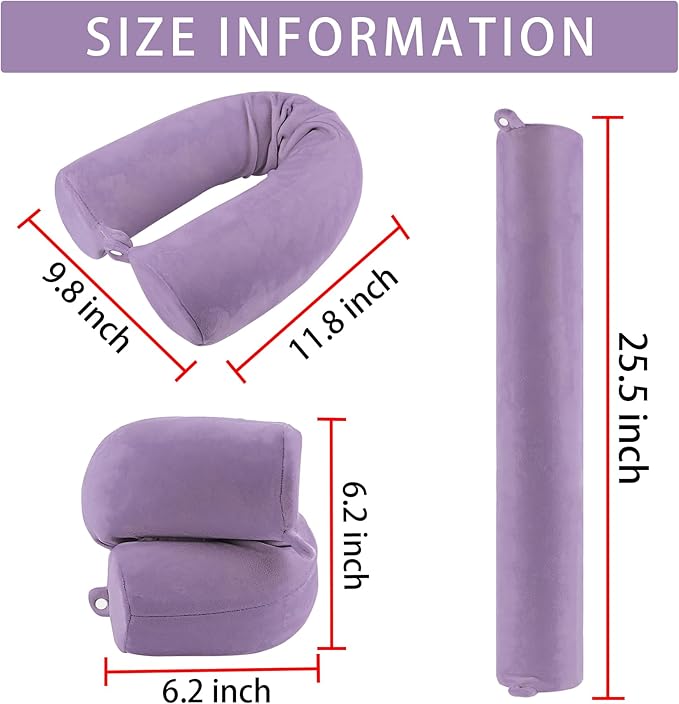 Almohada Memory Foam Viaje Ajustable Lavable miniatura 3