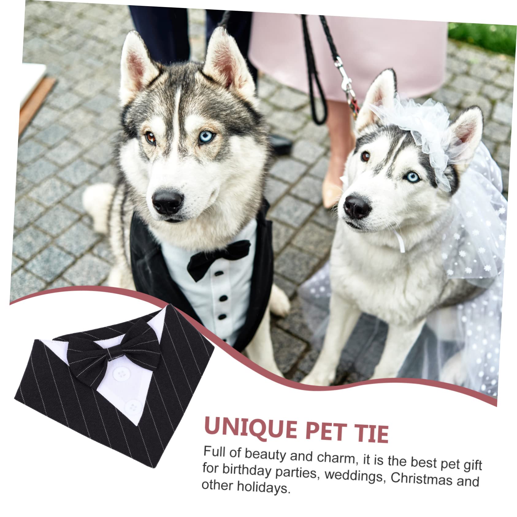 Kisangel 3pièces Bandana pour Chien Serviette De pour Animaux De Compagnie Collier Décoratif Pratique Et Élégant pour Mariage Et Événements Spéciaux
