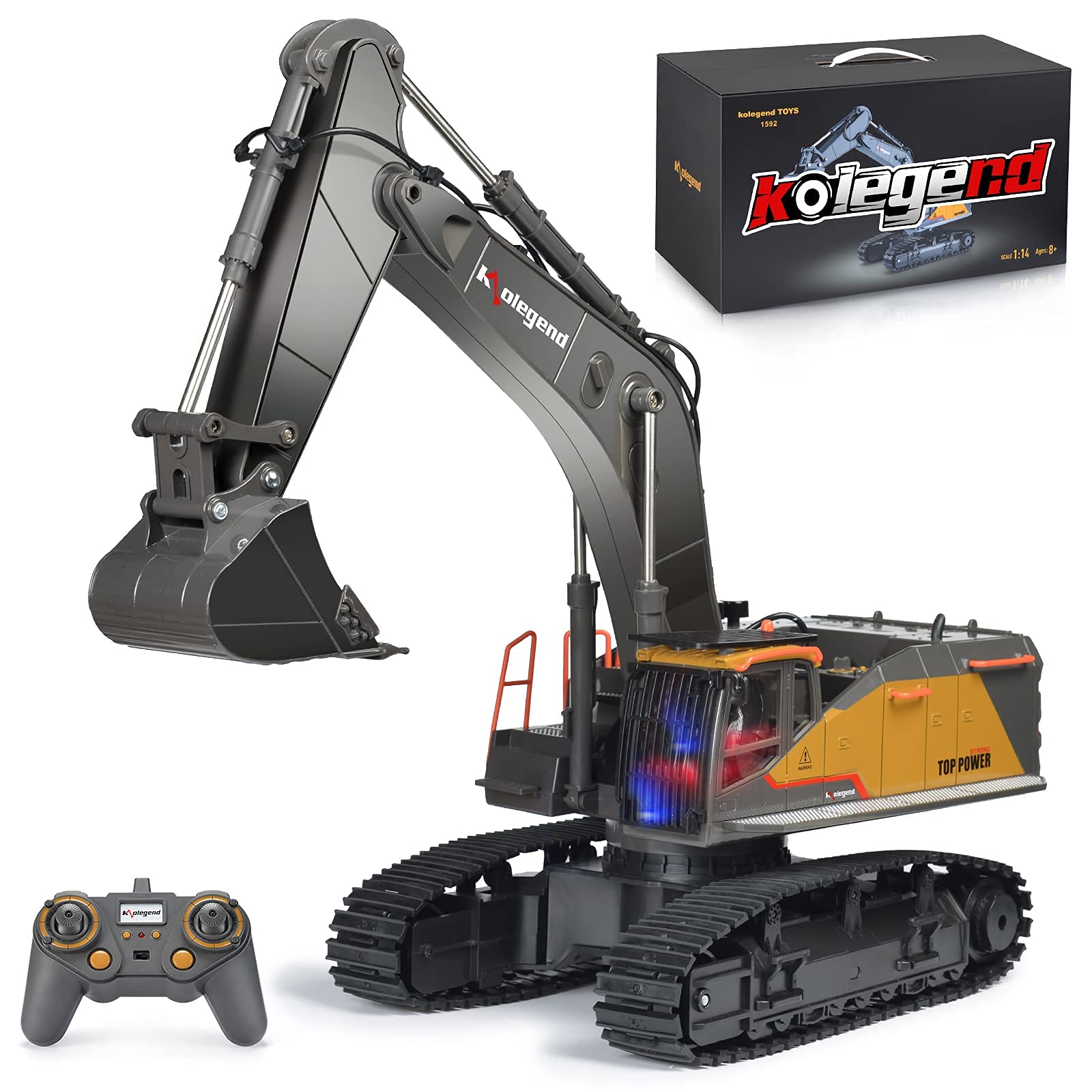 kolegend Remote Control Excavator Toy (1:14) (1:14)