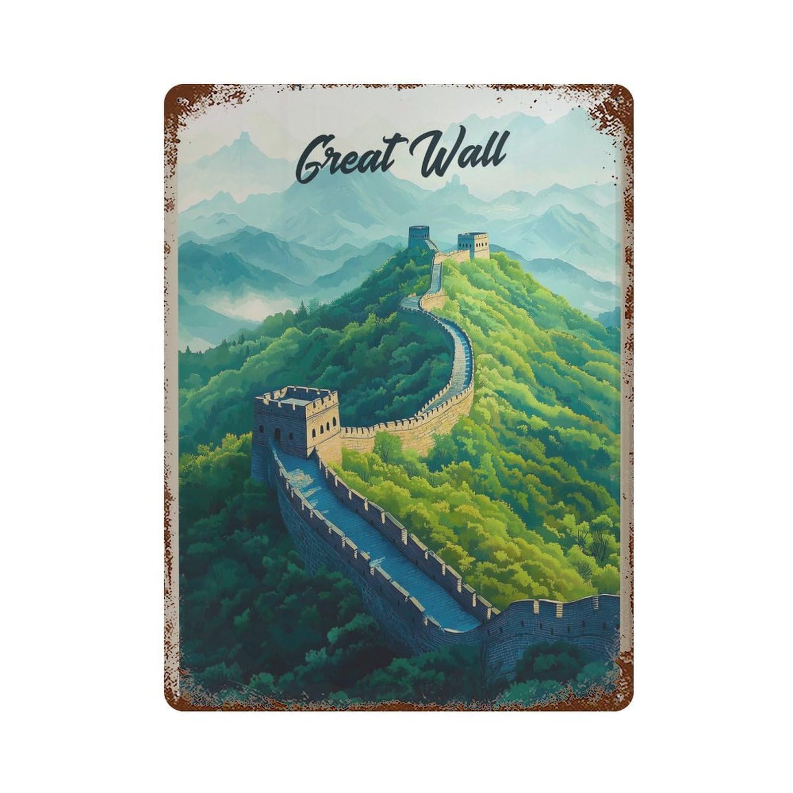 xiaoxiaoshen Great of China – Beijing Travel Artwork Wall Decor Art Metal Tin Poster Modern Home Decor Art Home Bar Shop Decorations Vintage Sign 40x30cm