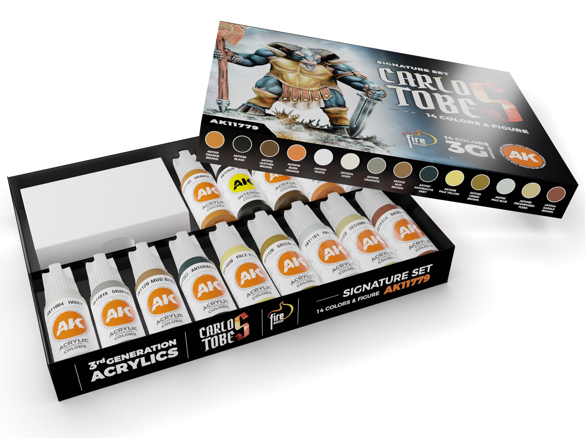 AK Acrylics 3Gen AK11779 ZESTAW SIGNATURE CARLOS TOBES (14x17ml) + rysunek