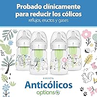 Vista 12 de Dr. Brown's Biberones anticólicos Options+ de cuello ancho Edición de diseñador, Decos de la jungla, 150 ml/5 oz, tetina nivel 1, 0m+, paquete de 2