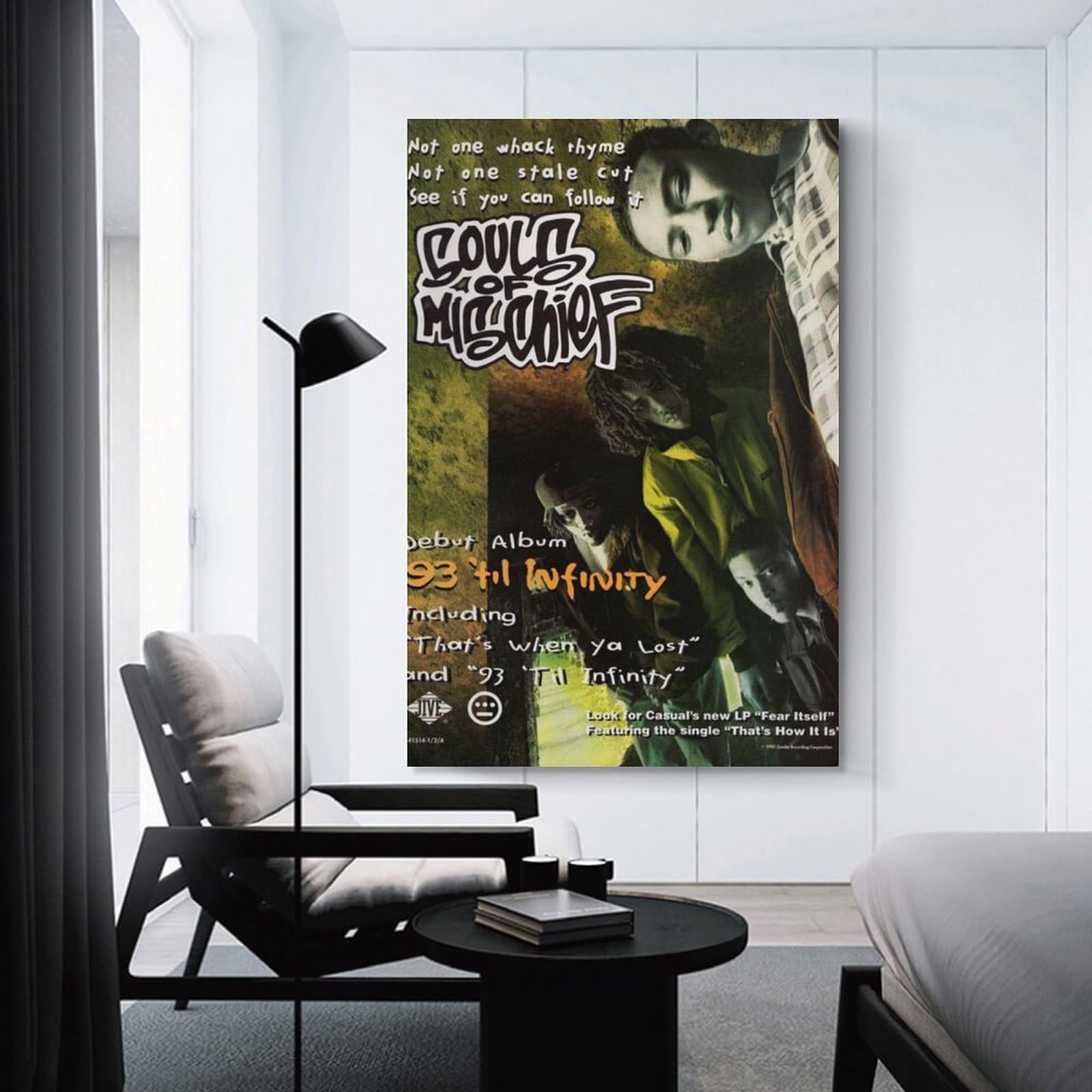 直筆サイン入 Souls of Mischief ポスター/CD/ 94年来日 Souls Of Mischief 93 Til Infinity Canvas Poster Bedroom Decoration