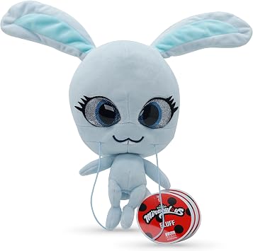 Miraculous Ladybug - Kwami Mon Ami Fluff, 9-inch Rabbit Plush Toys for Kids, Super Soft Stuffed Toy with Resin Eyes, High Glitter & Gloss, Detailed Stitching Finishes Wyncor M13004