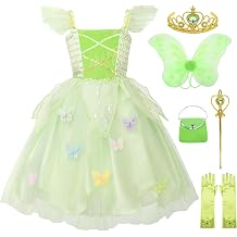 JerrisApparel Girls Fairy Costume Dress Butterfly Tulle Skirt Birthday Party Outfit