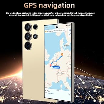 C25 Ultra Unlocked Cell Phone with NFC, 8000mAh Long Battery Life Android Smartphone,Built in Pen,6.9 HD Screen 512GB+12GB Unlocked Phones,5G/Dual SIM/Fingerprint Unlock/Face ID (Gold)