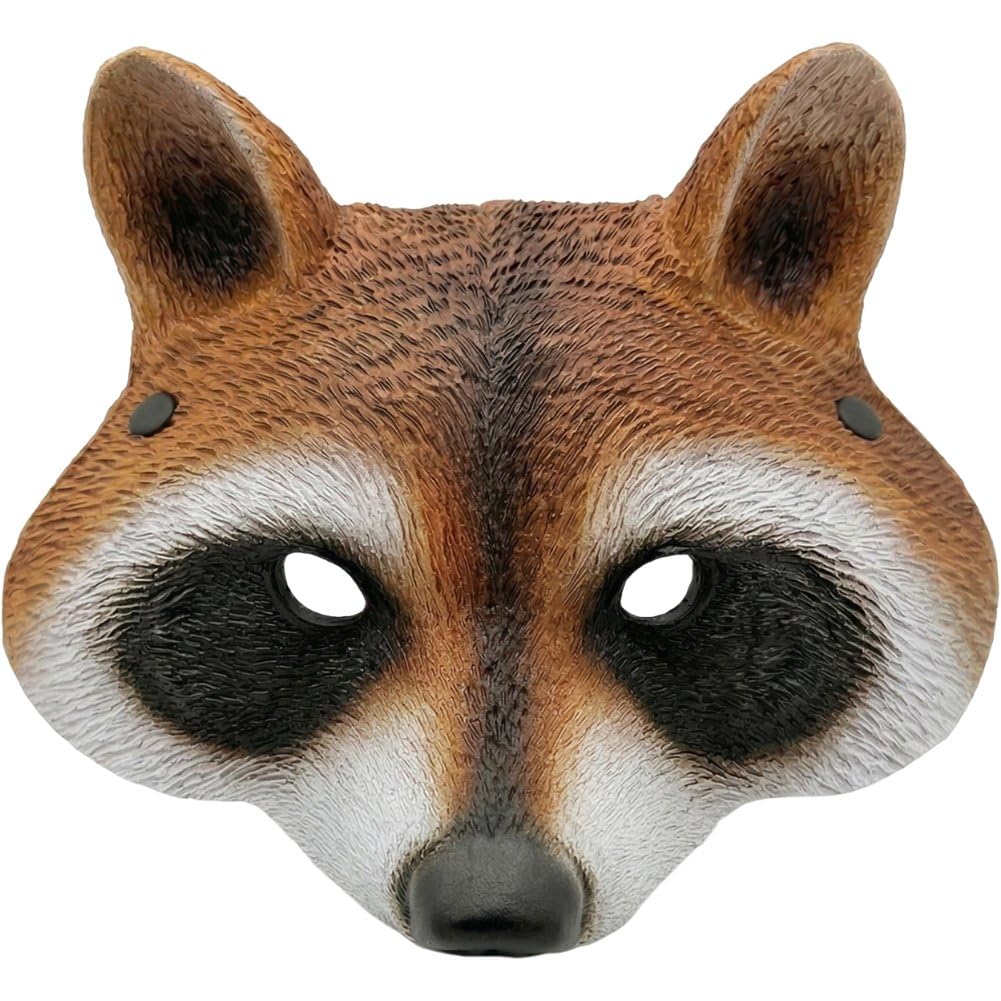 Fituenly Halloween Realistic Raccoon Mask for Adults Scary Animal Cosplay Mask for Masquerades Parties