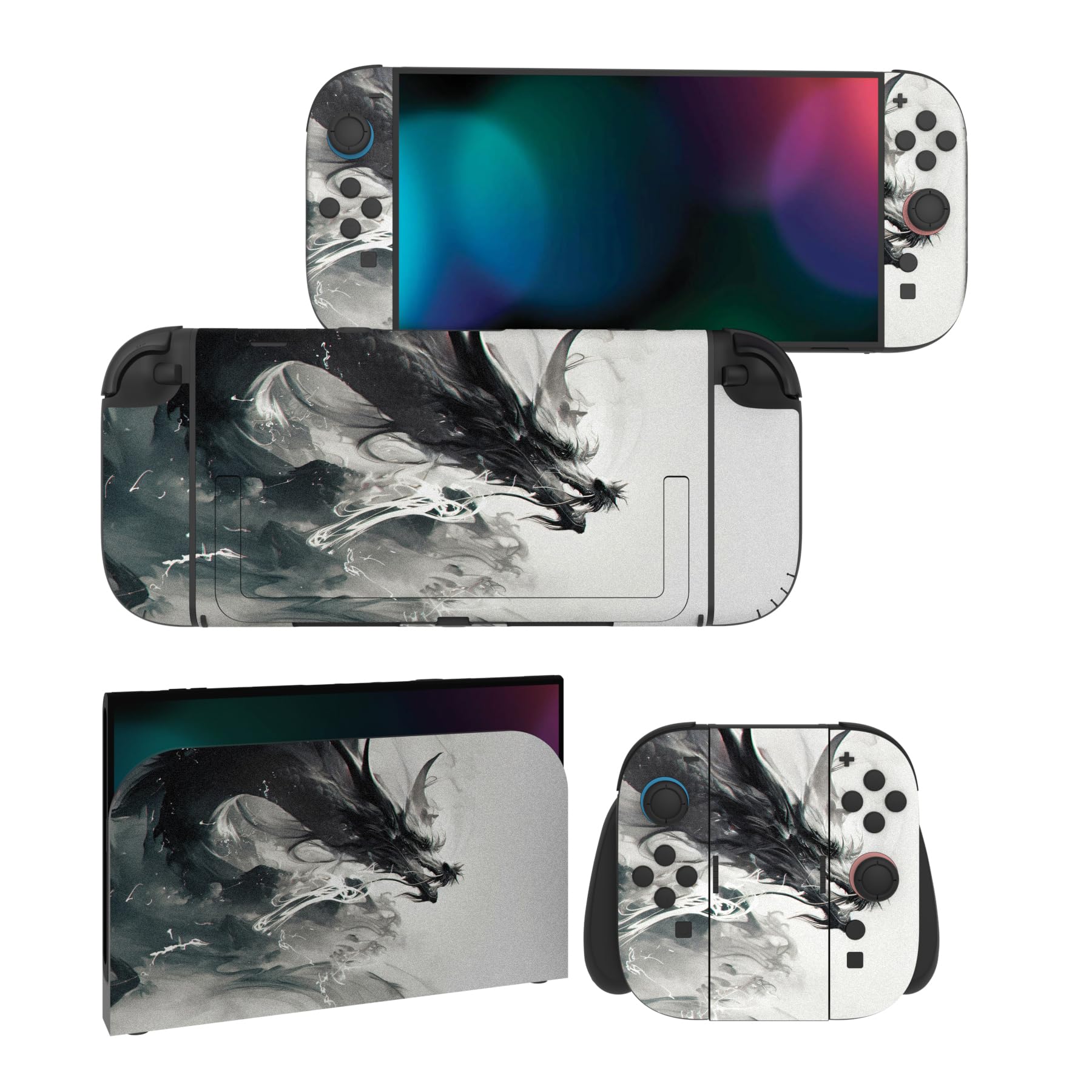 PlayVital Full Set Protective Skins for Nintendo Switch 2 Console & Joycon, Customized Vinyl Decal Wrap Sticker for Nintendo Switch 2 & Dock & Hand Grips - The Great Wave off Kanagawa — view 27